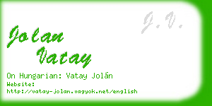 jolan vatay business card